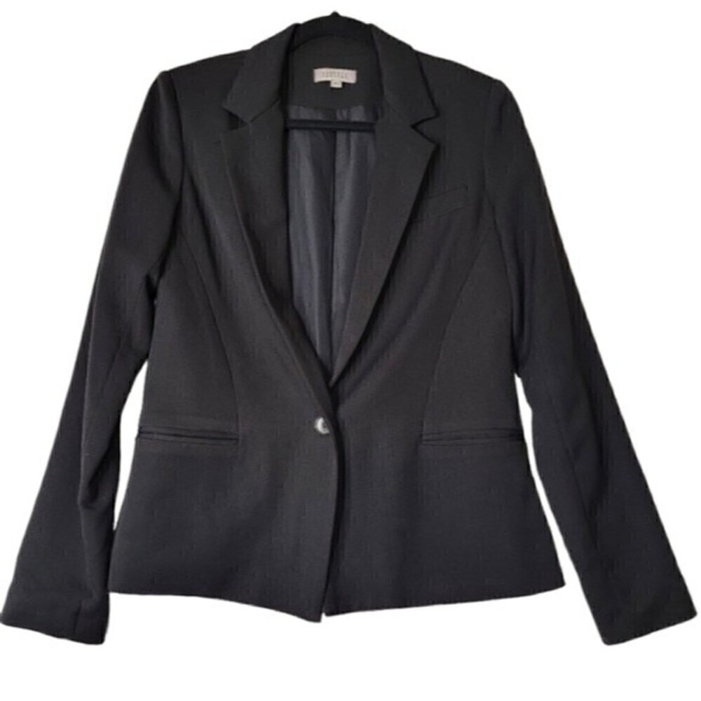 Barney New York Women's Blazer Jacket Black One Button closure Size 6 EUC
